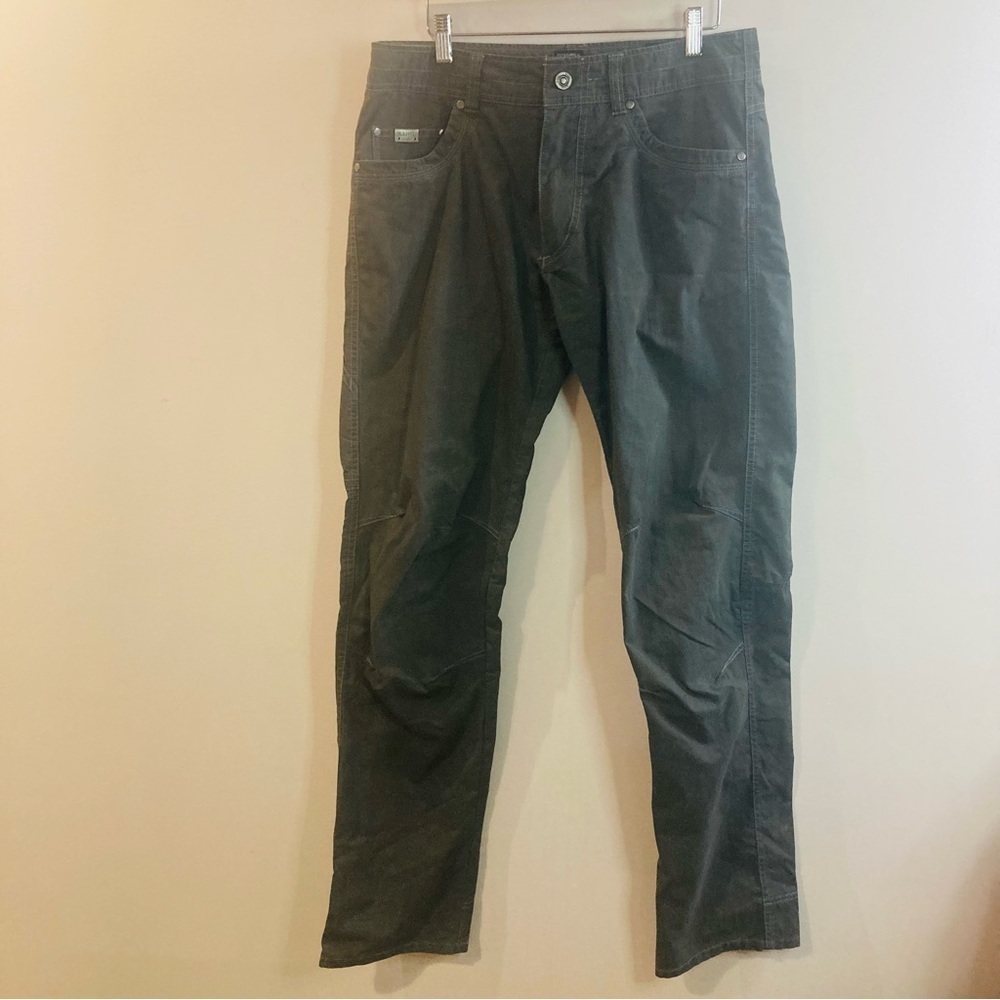 KUHL Sz 32 x 34 Vintage Patina Dye Comfort Knee Pockets Relaxed Pants